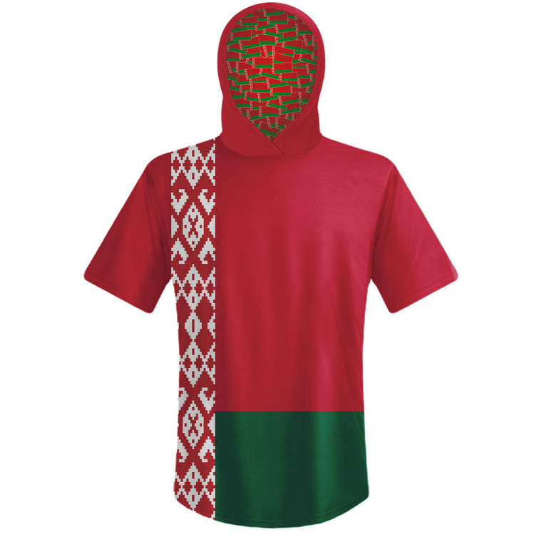 Belarus Country Flag Sports Hoodie-Red Green