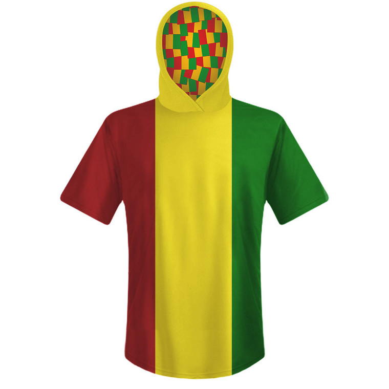 Guinea Country Flag Sports Hoodie-Red Yellow Green