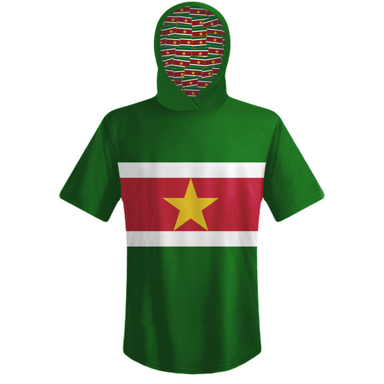 Suriname Country Flag Sports Hoodie - Green Red