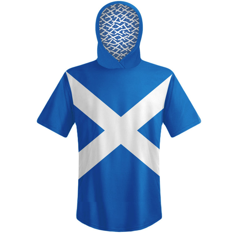 Scotland Country Flag Sports Hoodie - Blue White