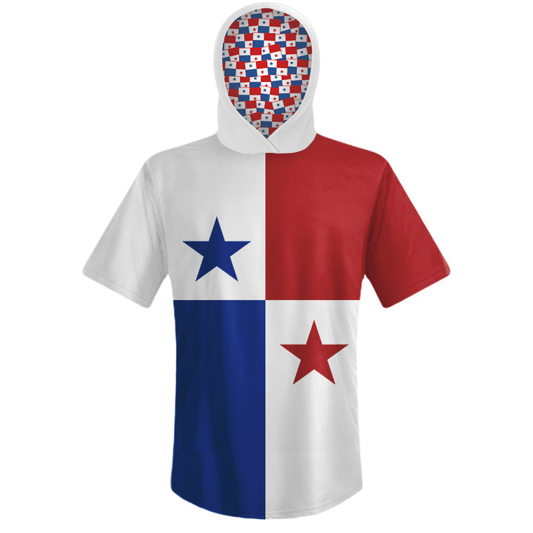 Panama Country Flag Sports Hoodie - White Red Blue