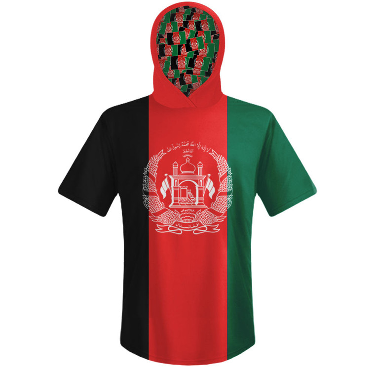 Afghanistan Country Flag Sports Hoodie - Green Black Red