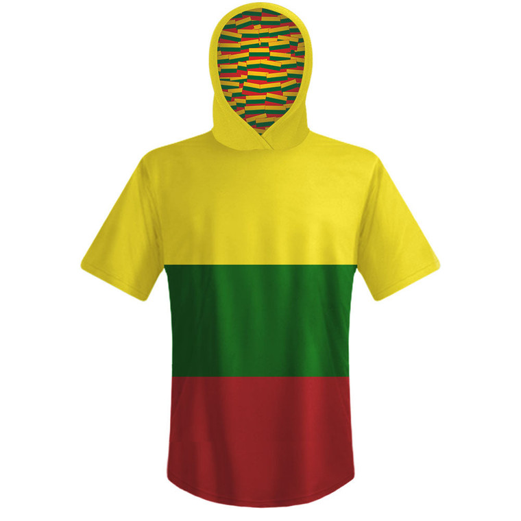Lithuania Country Flag Sports Hoodie - Yellow Green Red