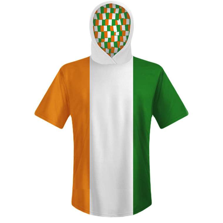 Ivory Coast Country Flag Sports Hoodie - Orange White Green