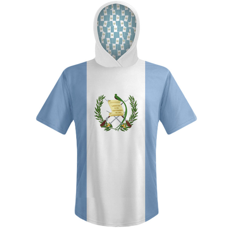 Guatemala Country Flag Sports Hoodie - Blue White