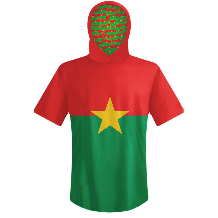 Burkina Faso Country Flag Sports Hoodie - Red Yellow Green