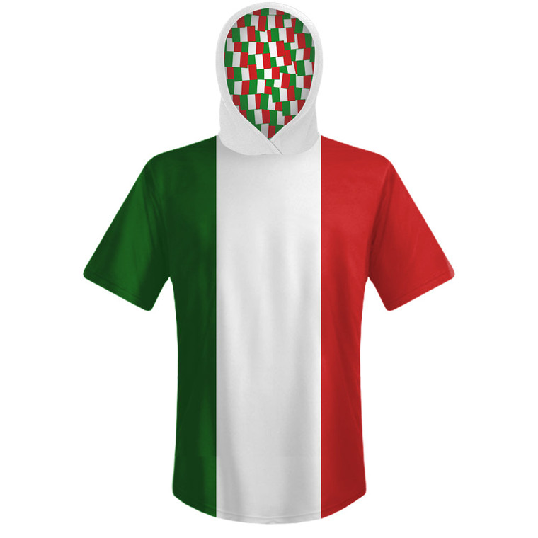 Italy Country Flag Sports Hoodie - Green White Red