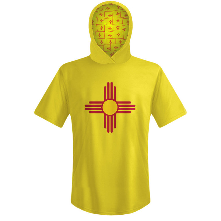 New Mexico State Flag Sports Hoodie - Yellow