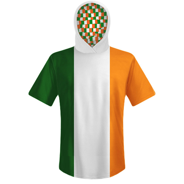 Ireland Country Flag Sports Hoodie - Green White Orange