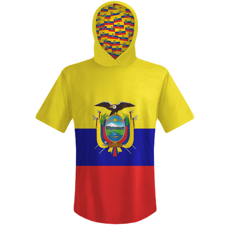 Ecuador Country Flag Sports Hoodie - Red Yellow
