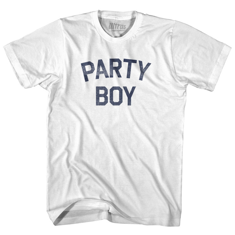 Party Boy Youth Cotton T-shirt - White