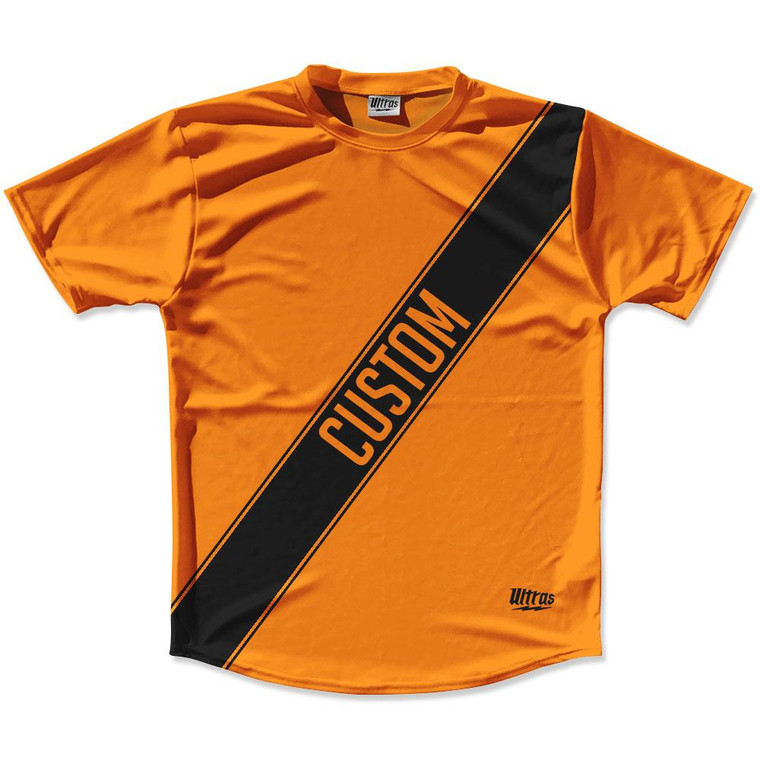 Tennessee Orange & White Custom Sash Running Shirt Made in USA - Tennessee Orange & White