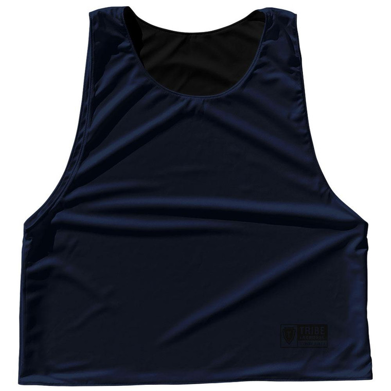 Solid Color Sublimated Lacrosse Pinnies Made In USA - Navy Blue and Black