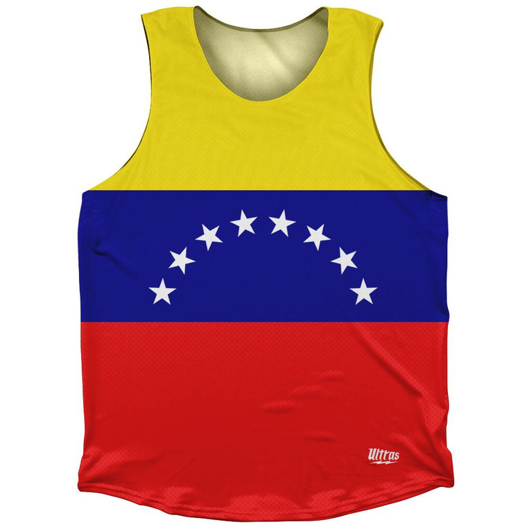 Venezuela Country Flag Athletic Tank Top Made in USA - Yellow Red