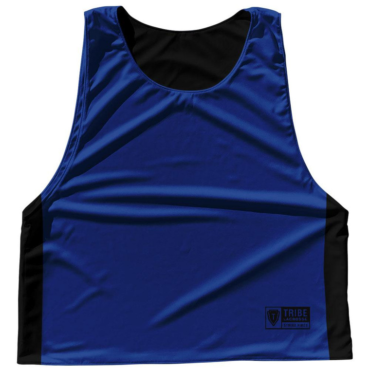 Solid Color Sublimated Lacrosse Pinnies Made In USA - Royal Blue and Black
