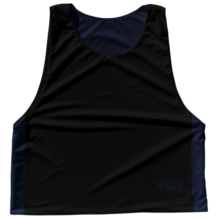 Contrast Color Side Panel Sublimated Lacrosse Pinnies 2 Made In USA - Navy and Black