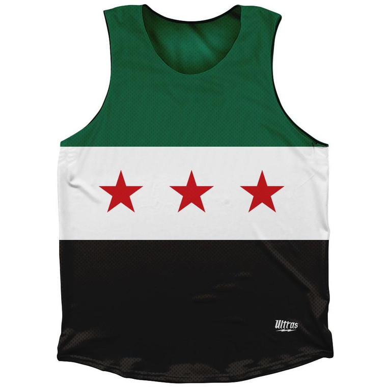 Sao Tome And Principe Country Flag Athletic Tank Top Made in USA - Red Green