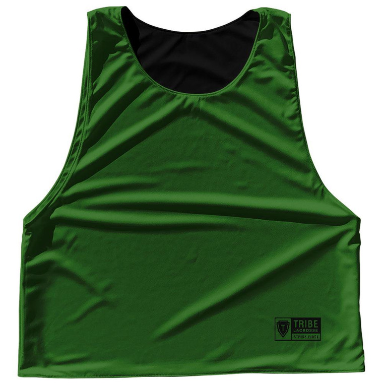 Solid Color Sublimated Lacrosse Pinnies Made In USA - Green Kelly and Black