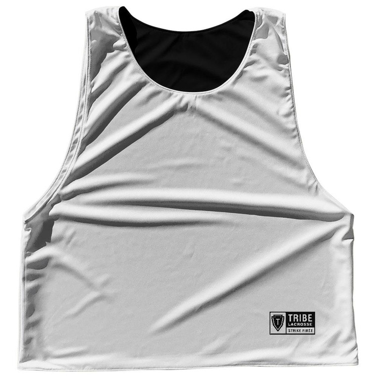 Solid Color Sublimated Lacrosse Pinnies 2 Made In USA - Black and Cool Grey Light