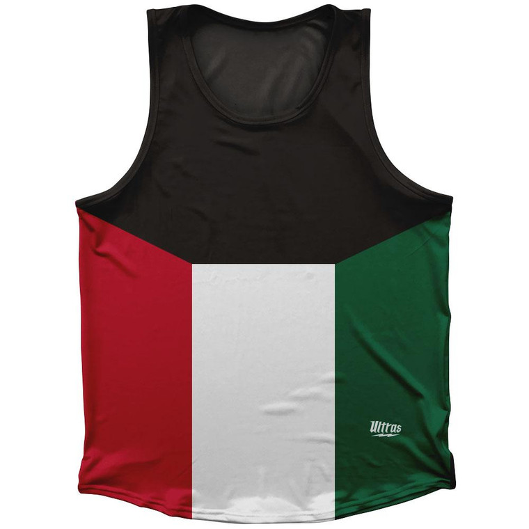 Kuwait Country Flag Sport Tank Top Made In USA - Red Green
