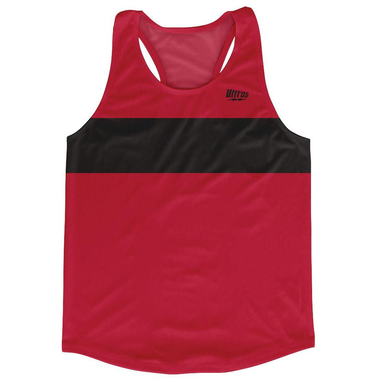 Ultras Blank Finish Line Running Tank Top Racerback Track and Cross Country Singlet Jersey Made In USA - Black & Dark Red