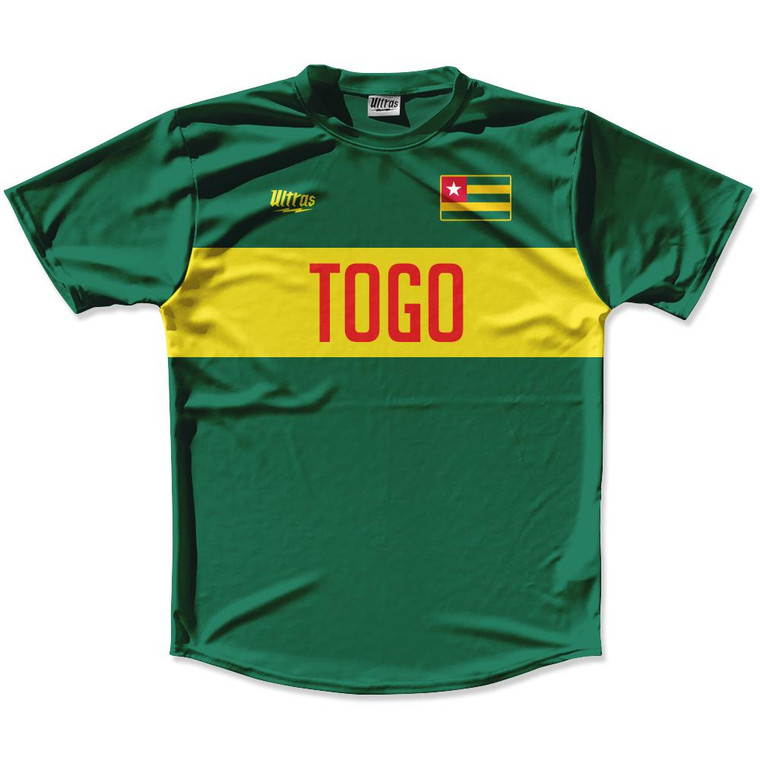 Ultras Togo Flag Finish Line Running Cross Country Track Shirt Made In USA - Green