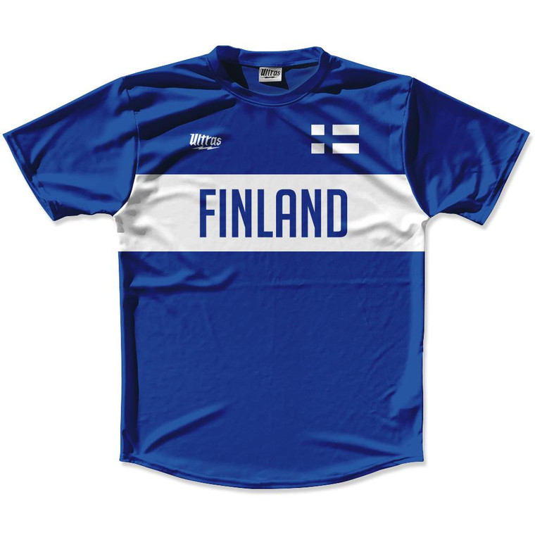 Ultras Finland Flag Finish Line Running Cross Country Track Shirt Made In USA - Royal