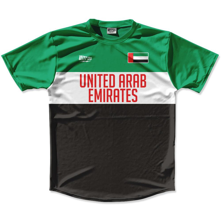 Ultras United Arab Emirates Flag Finish Line Running Cross Country Track Shirt Made In USA - Black Green