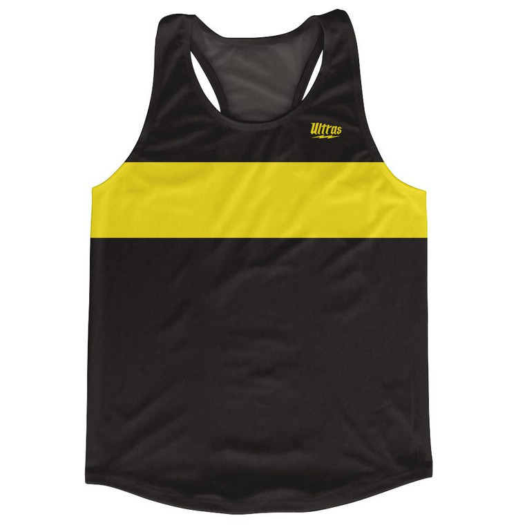 Ultras Black and Yellow Blank Finish Line Running Tank Top Racerback Track and Cross Country Singlet Jersey Made In USA - Black & Yellow