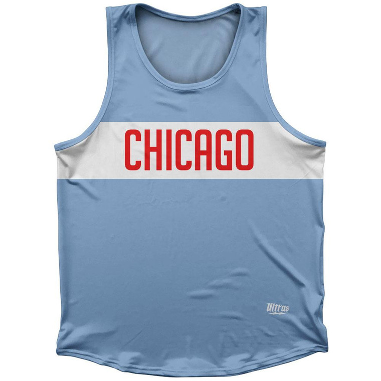 Chicago Finish Line Sport Tank Top Made In USA - Light Blue