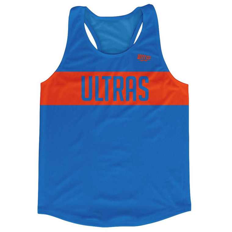 Ultras Royal Blue and Tennessee Orange Finish Line Running Tank Top Racerback Track and Cross Country Singlet Jersey Made In USA - Royal Blue & Tennessee Orange