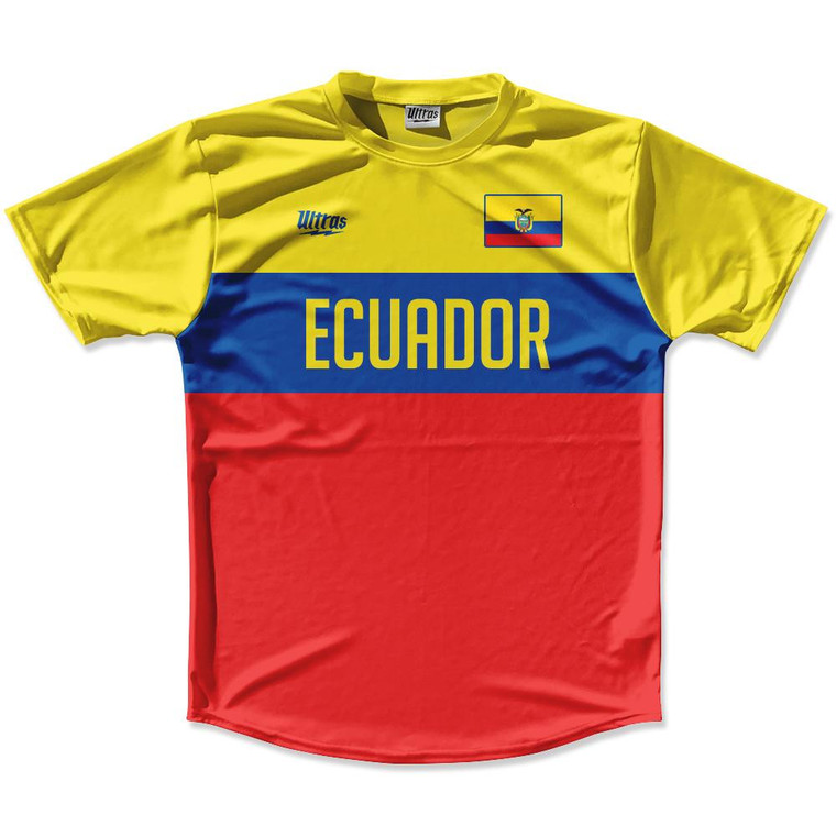 Ultras Ecuador Flag Finish Line Running Cross Country Track Shirt Made In USA - Yellow Red