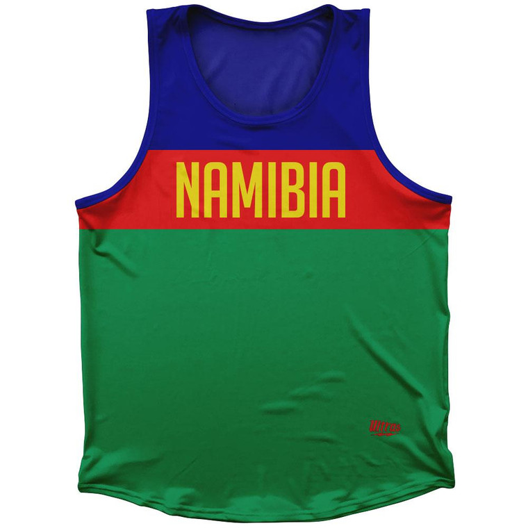 Namibia Country Finish Line Sport Tank Top Made In USA - Blue