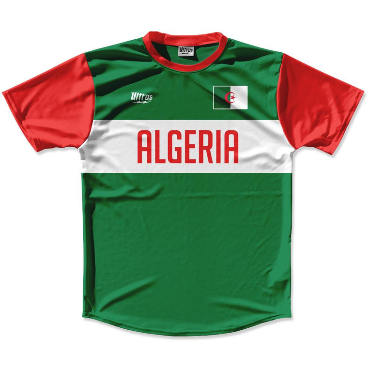 Ultras Algeria Flag Finish Line Running Cross Country Track Shirt Made In USA - Green