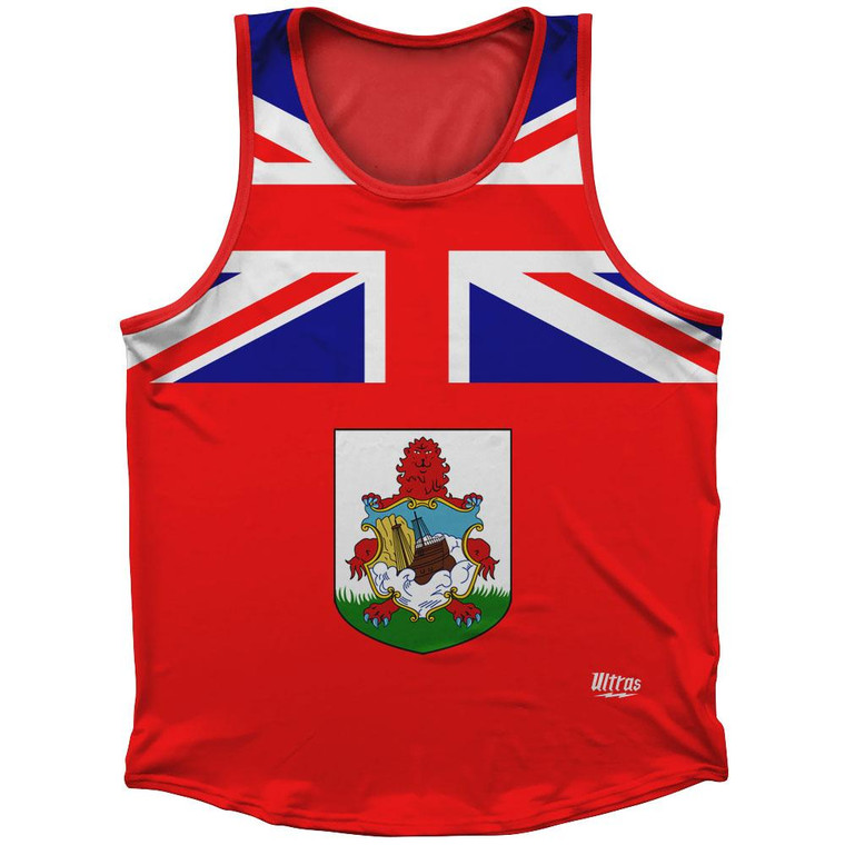 Bermuda Country Flag Sport Tank Top Made In USA-Red