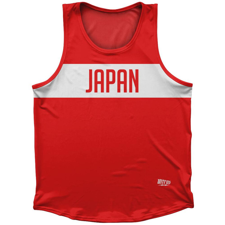 Japan Country Finish Line Sport Tank Top Made In USA-Red