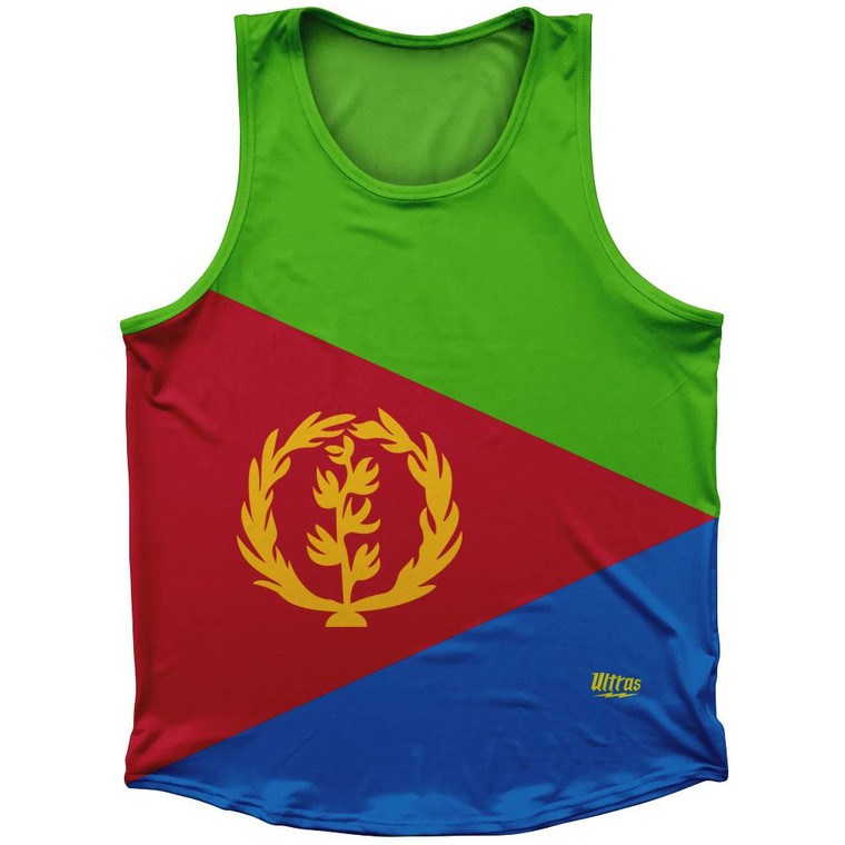 Eritrea Country Flag Sport Tank Top Made In USA-Green Red Blue