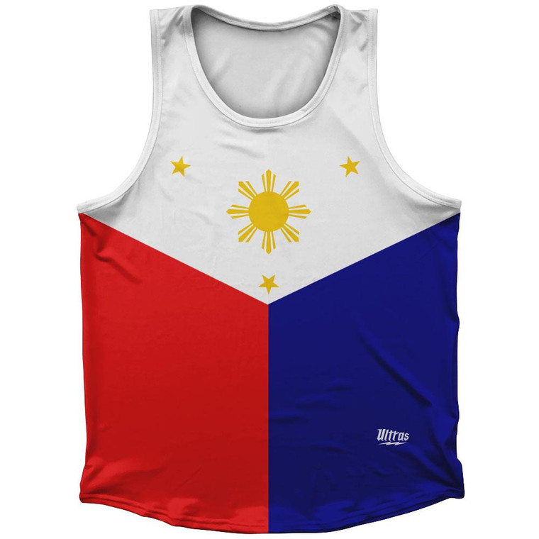 Philippines Country Flag Sport Tank Top Made In USA - Blue Red White