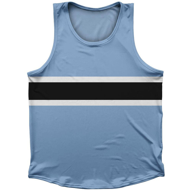 Botswana Country Flag Sport Tank Top Made In USA - Blue