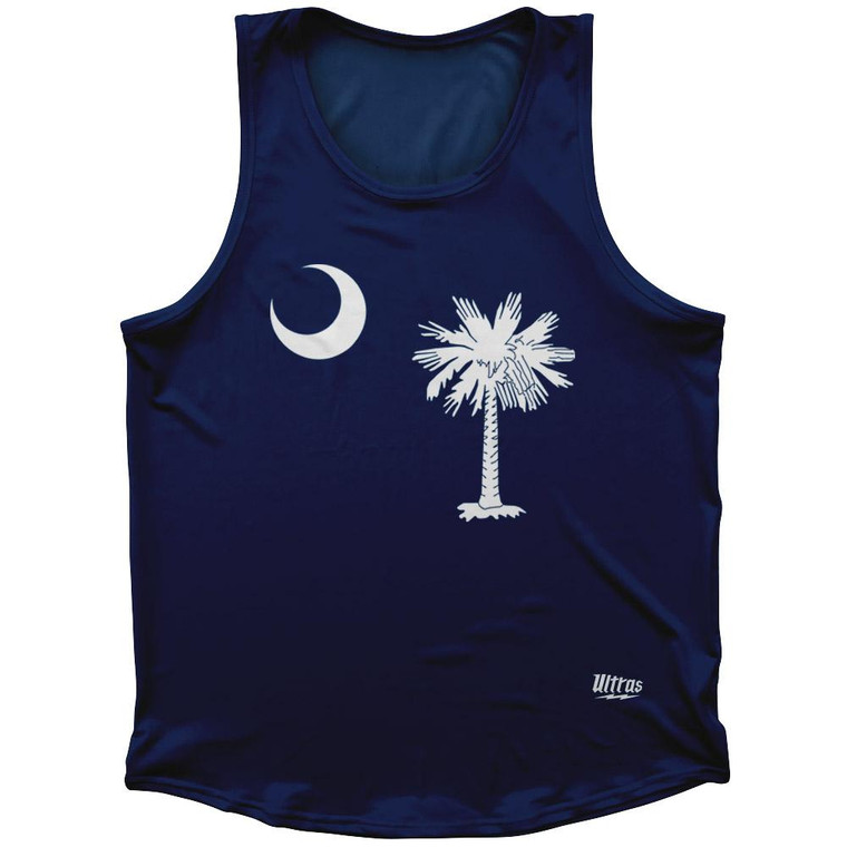 South Carolina State Flag Sport Tank Top Made In USA-Navy
