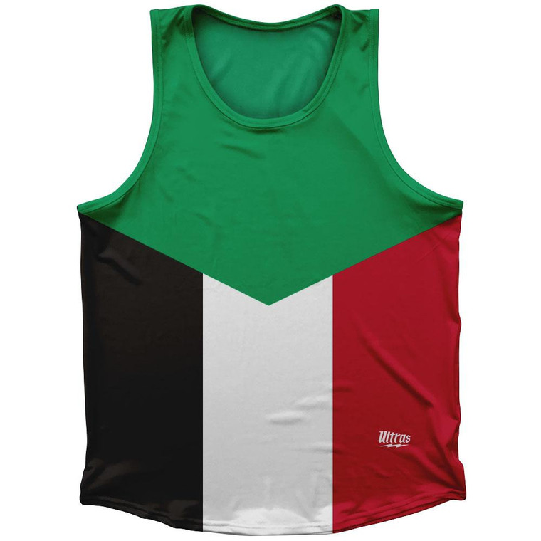 Sudan Country Flag Sport Tank Top Made In USA - Red Black