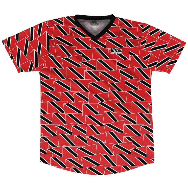 Ultras Trinidad and Tobago Party Flags Soccer Jersey Made In USA - Red Black