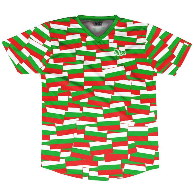 Ultras Bulgaria Party Flags Soccer Jersey Made In USA - Green Red