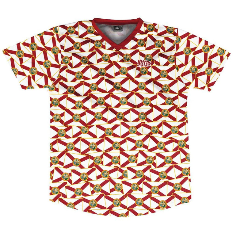 Ultras Florida State Party Flags Soccer Jersey Made In USA - Red White