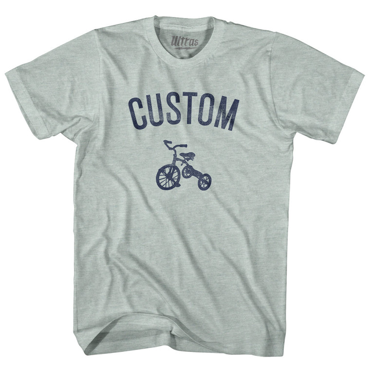 Custom Tricycle Adult Tri-Blend T-shirt - Athletic Cool Grey