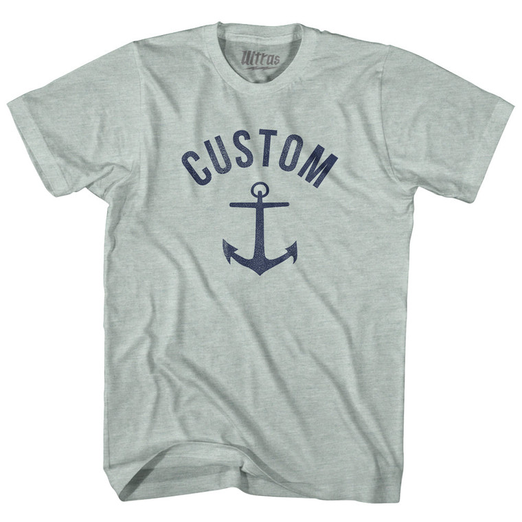 Custom Anchor Adult Tri-Blend T-shirt - Athletic Cool Grey