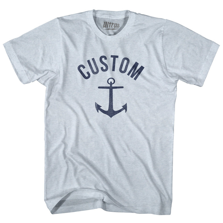 Custom Anchor Adult Tri-Blend T-shirt - Athletic White