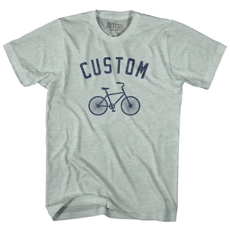 Custom Bike Adult Tri-Blend T-shirt - Athletic Cool Grey