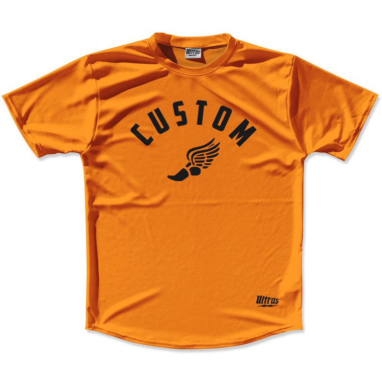 Tennessee Orange & Black Custom Track Wings Running Shirt Made in USA - Tennessee Orange & Black