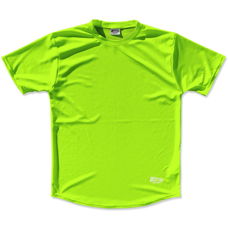 Neon Green Custom Solid Color Running Shirt Made in USA - Neon Green